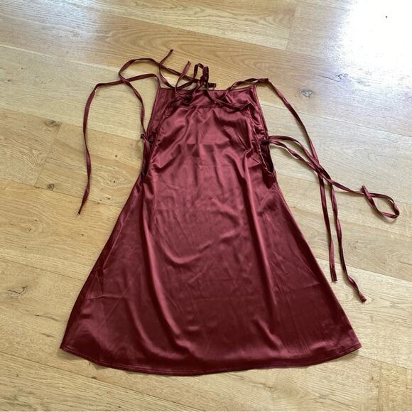 Mini Dress in Rust Brown - Picture 3 of 4